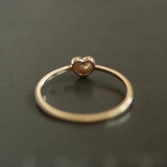 Tiny Heart Ring, Size 7 - Picture 3 of 6